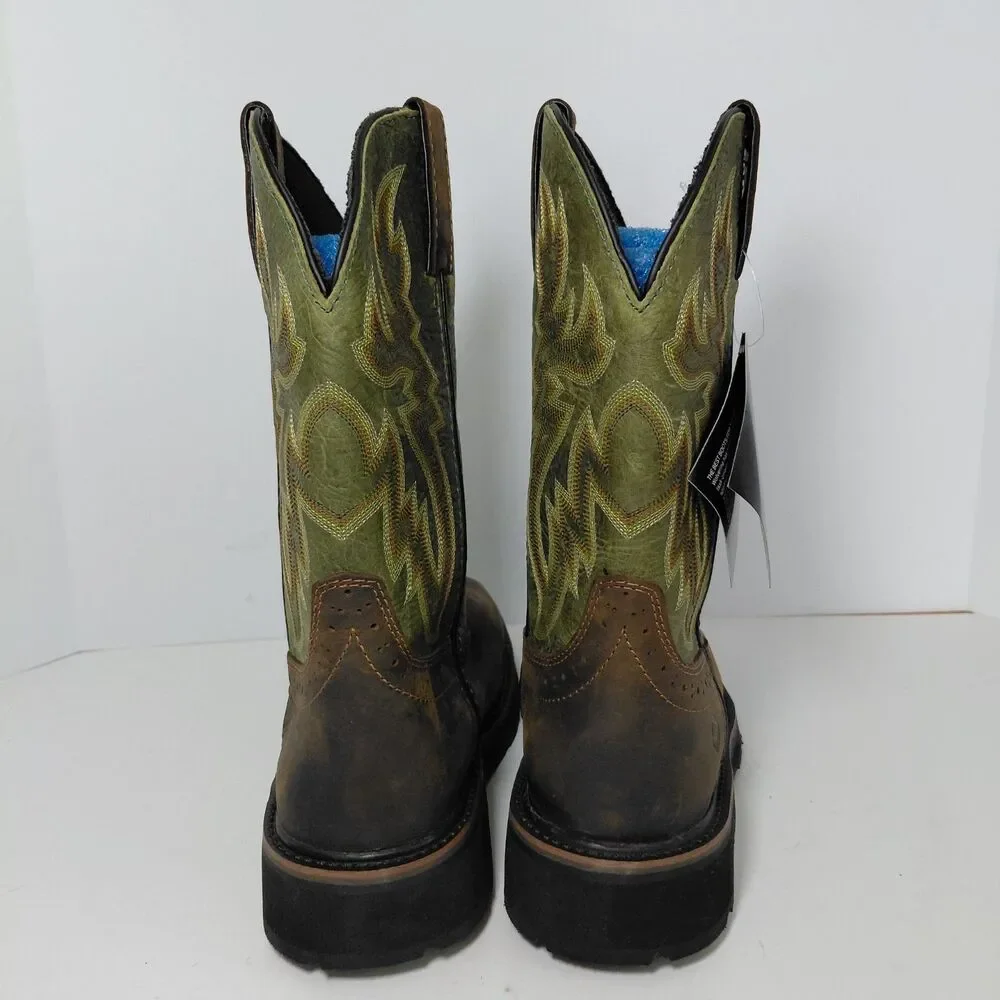 WOLVERINE Rancher Met Steel Toe Leather Cowboy Work Boots Men's Sz 8M